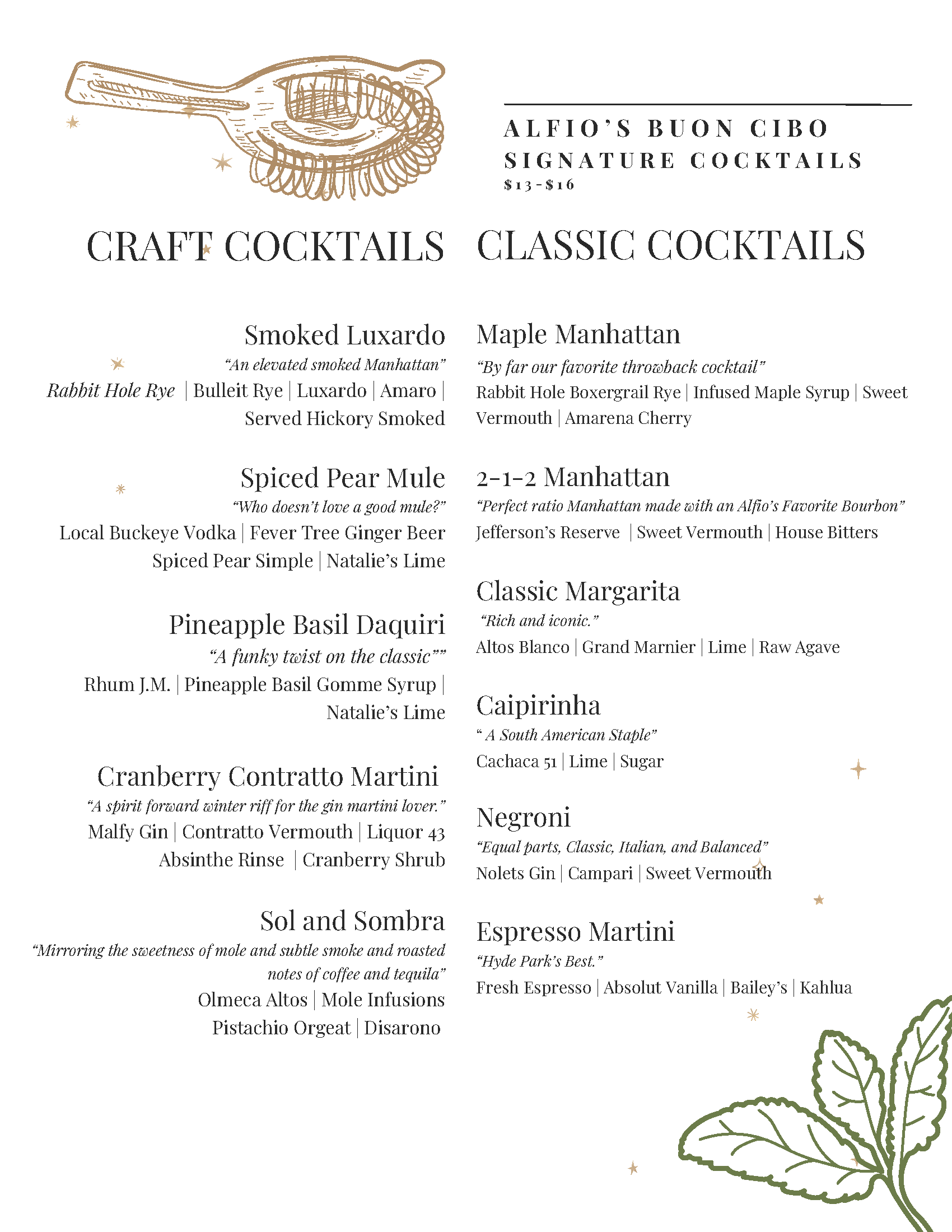 Alfio's Buon Cibo Cocktails (1)